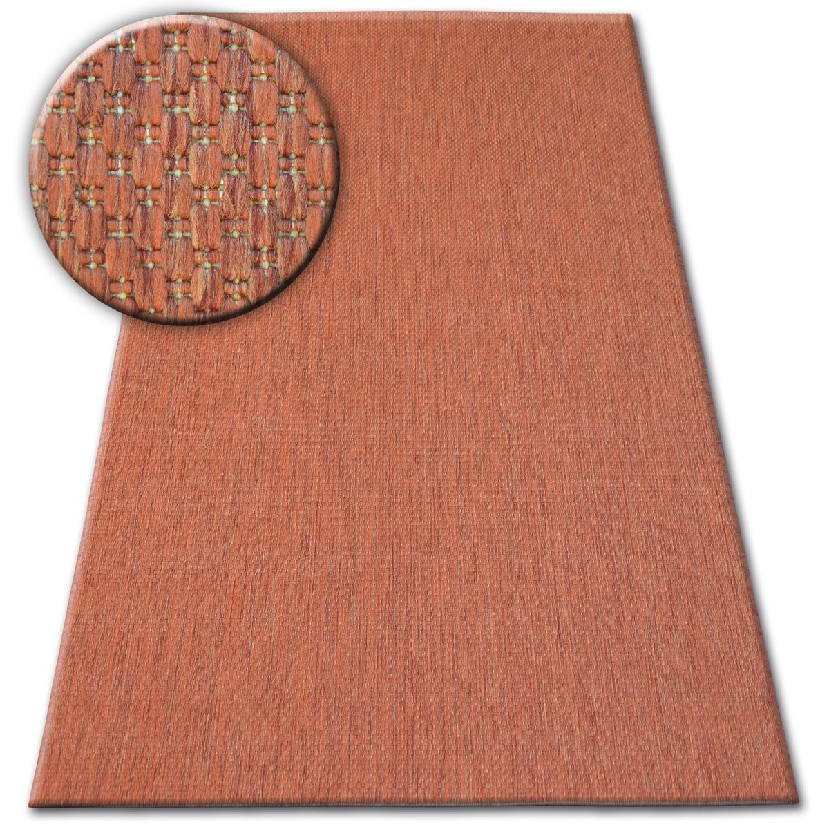 Cika Single Coloured Rug Terracotta, 80x150 cm - image 1