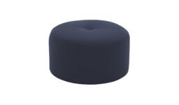 Flair Medium Round Pouffe 1 Button, navy blue