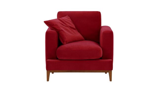 Covex Wood Armchair, dark red, Leg colour: aveo - image 1