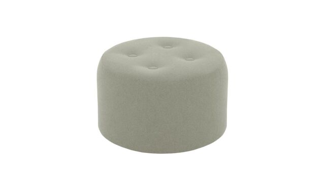 Flair Small Round Pouffe 4 Buttons, grey