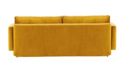 Mossa Sofa Bed with Storage, mustard, Leg colour: dark oak - thumbnail 3