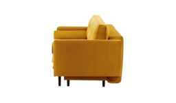 Mossa Sofa Bed with Storage, mustard, Leg colour: dark oak - thumbnail 4