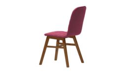 Dao Dining Chair, dark pink, Leg colour: dark oak - thumbnail 2