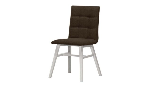 Fafa Dining Chair, brown, Leg colour: white - image 1