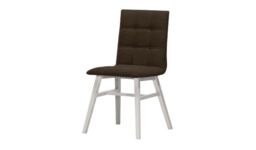 Fafa Dining Chair, brown, Leg colour: white - thumbnail 1