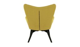 Ducon Wingback Chair, yellow, Leg colour: black - thumbnail 3
