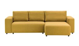 Solace Right Hand Corner Sofa Bed, mustard