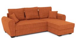 Nicea Corner Sofa Bed With Storage, orange