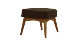 Savano Footstool, brown, Leg colour: dark oak