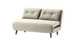 Flic Large Double Sofa Bed - width 142 cm, silver, Leg colour: aveo
