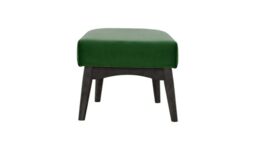 Hollis Footstool, dark green, Leg colour: black