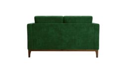 Scarlett Eco 2 Seater Sofa, green, Leg colour: dark oak - thumbnail 2