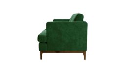 Scarlett Eco 2 Seater Sofa, green, Leg colour: dark oak - thumbnail 3