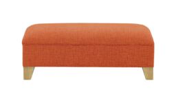 James Footstool, burnt orange, Leg colour: wax black