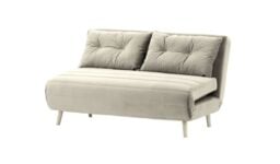 Flic Large Double Sofa Bed - width 142 cm, silver, Leg colour: white