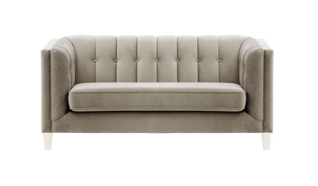 Sodre 2 Seater Sofa, grey, Leg colour: white - image 1