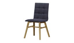 Fafa Dining Chair, navy blue, Leg colour: like oak