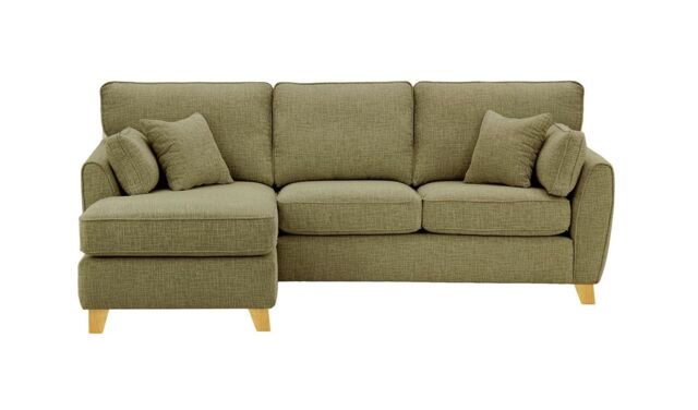 James Left Corner Sofa, dark red, Leg colour: white - image 1