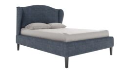 Hope Upholstered Bed Frame, blue