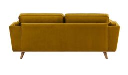 Gabrielle 3 Seater Sofa, mustard, Leg colour: wax black - thumbnail 3