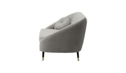 Kooper 3 Seater Sofa, silver, Leg colour: Black + gold - thumbnail 3
