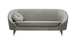 Kooper 3 Seater Sofa, silver, Leg colour: Black + gold - thumbnail 1