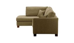 Avos Left Hand Corner Sofa Bed, brown, Leg colour: dark oak - thumbnail 3