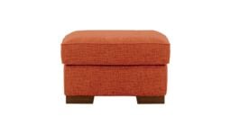 Avos Footstool, burnt orange, Leg colour: dark oak