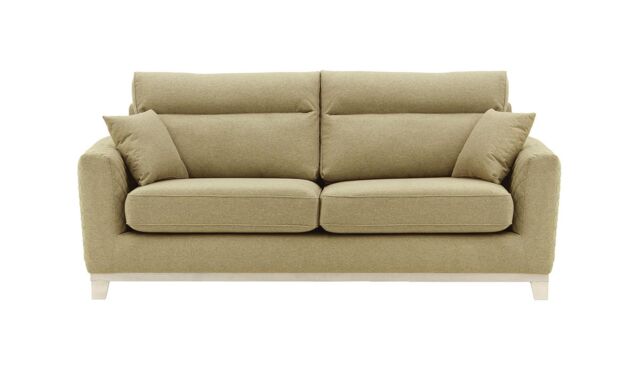 Belfort 3 Seater Sofa, beige, Leg colour: white - image 1