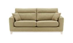 Belfort 3 Seater Sofa, beige, Leg colour: white - thumbnail 1