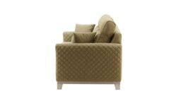 Belfort 3 Seater Sofa, beige, Leg colour: white - thumbnail 3