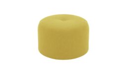 Flair Small Round Pouffe 1 Button, black