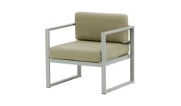 Sunset Garden Armchair, beige, Leg colour: grey steel
