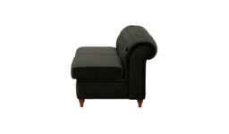 Chesterfield 2 Seater Modular Unit (2CP), black, Leg colour: dark oak - thumbnail 3