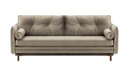 Darnet Sofa Bed with Storage, grey, Leg colour: dark oak - thumbnail 1