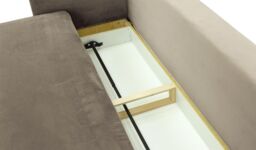 Darnet Sofa Bed with Storage, grey, Leg colour: dark oak - thumbnail 2