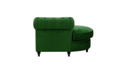 Chesterfield Curved LHF Corner Modular End (ECL), dark green, Leg colour: black - thumbnail 3