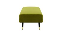 Slender Footstool with quilting, olive green - thumbnail 2