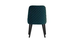 Albion Dining Chair with Stitching, blue, Leg colour: black - thumbnail 2