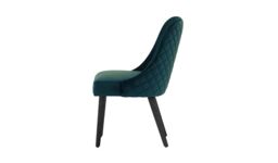 Albion Dining Chair with Stitching, blue, Leg colour: black - thumbnail 3