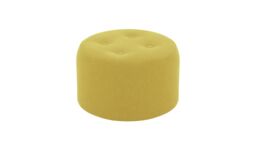 Flair Small Round Pouffe 4 Buttons, yellow