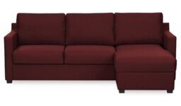 Kropp Right Hand Corner Sofa Bed With Storage, red - thumbnail 1