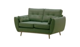 Zinola 2 Seater Sofa, green, Leg colour: wax black - thumbnail 4