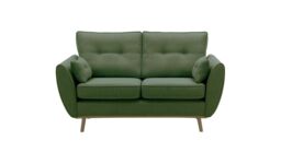 Zinola 2 Seater Sofa, green, Leg colour: wax black - thumbnail 1