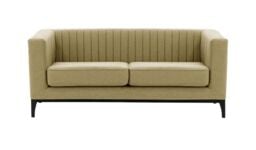Slender Wood 2 Seater Sofa, beige, Leg colour: black