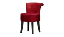 Barto Chair, dark red, Leg colour: black