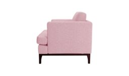 Scarlett Armchair, pink, Leg colour: dark oak - thumbnail 3