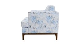 Scarlett Design Armchair, blue, Leg colour: dark oak - thumbnail 3
