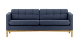 Normann 3 Seater Sofa, navy blue, Leg colour: like oak