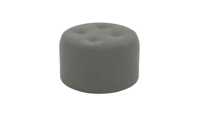 Flair Small Round Pouffe 4 Buttons, dark green